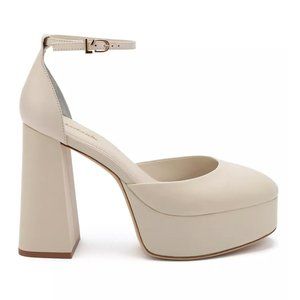 BRAND NEW Larroude Platform heel (cream / ivory) so stinking cute